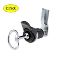 thumbnail image 1 of Triangle Cam Locks 22mm Cylinder Dia 49mm Long Cam Keyed Alike Black 2Pcs, 1 of 5