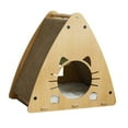 thumbnail image 1 of Triangle Cat Scratcher Box Lounge Bed Corrugated Cardboard Furniture Protector Multifunctional Pet Supplies Place to Relax Accessories with Cushion, 1 of 8