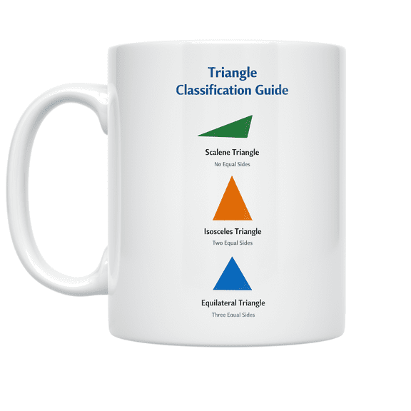 Triangle Classification Guide - Math Enthusiast - 11 oz Ceramic Coffee Mug