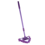Triangle Cleaning Mop,Tcwhniev 180 Degree Flip Dust Removal Cleaning Mop Cleaner Mop with Long Handle Extendable Handle Multifunctional Mop for Hardwood,Laminate,Tile Cleaning Purple