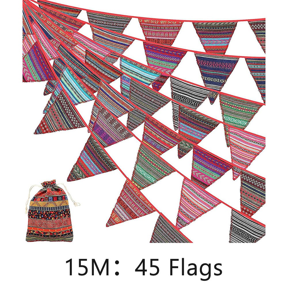 Triangle Colored Flag String Canopy Bed For Tent Camping Colored Flag ...