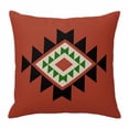 thumbnail image 1 of Triangle Combination Pattern Throw Pillow Cover Black Green Red Retro Decor Cotton Linen Cushion Cover Throw Pillow Case with Invisible Zipper for Couch Sofa Bed Chair Car 16x16 Inch, 1 of 14