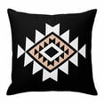 thumbnail image 1 of Triangle Combination Pattern Throw Pillow Cover White Brown Black Retro Decor Cotton Linen Cushion Cover Throw Pillow Case with Invisible Zipper for Couch Sofa Bed Chair Car 26x26 Inch, 1 of 9
