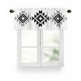 thumbnail image 1 of Triangle Combination Pattern Valances for Windows Black Grey White Retro Decor Valance Rod Pocket Short Window Treatments Curtains for Kitchen Bathroom Living Room Bedroom, 42 x 12 Inch, 1 of 7