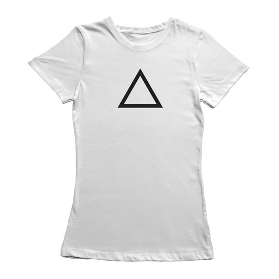 Triangle Complement Matching Couple Graphic Women White T-Shirt, Female x-Large
