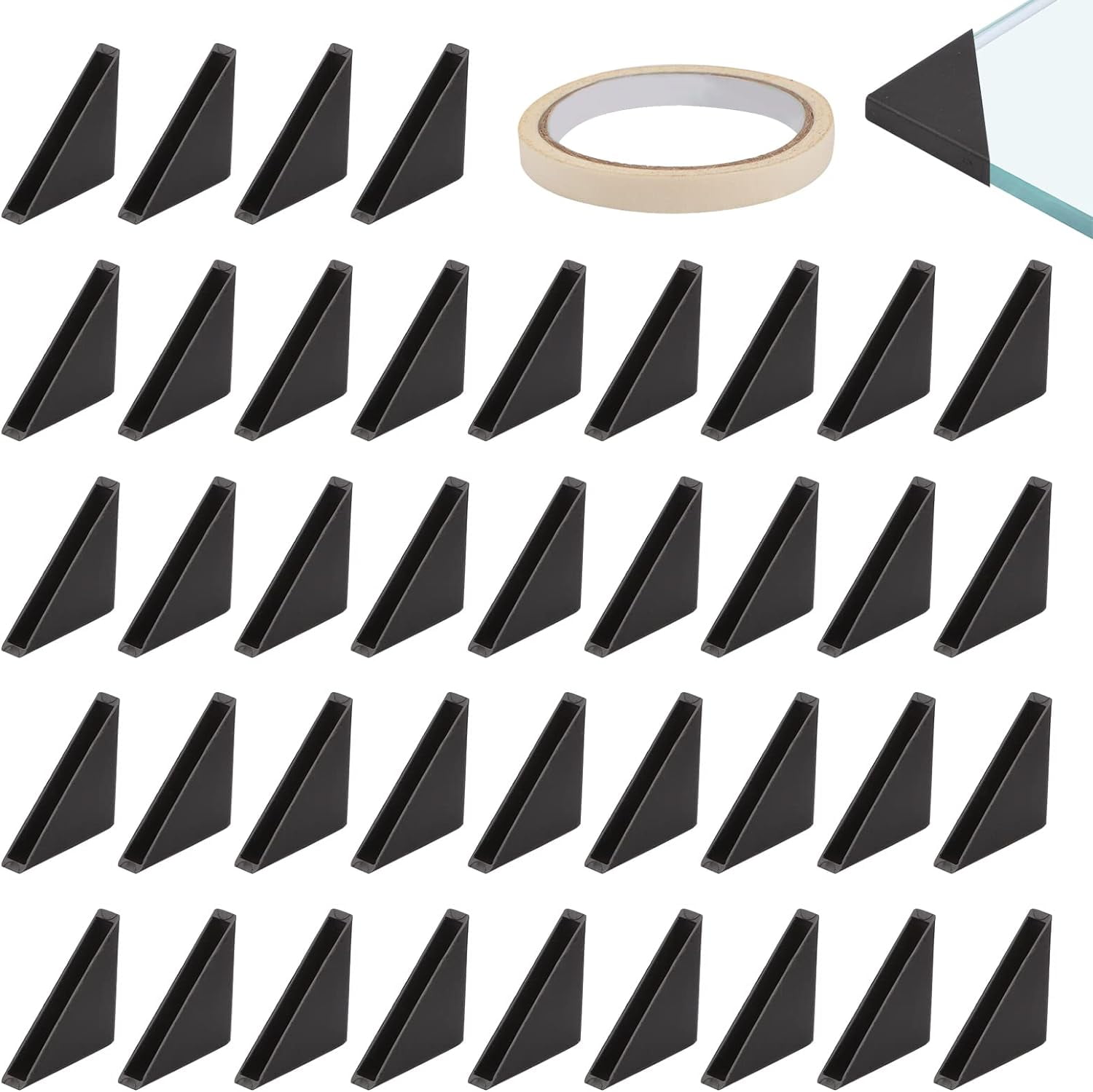 Triangle Corner Protector, 40PCS Plastic Glass Corner Protector Cushion