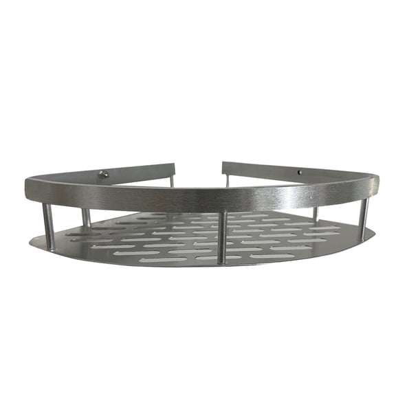 Triangle Corner Shelf Metal Wall Mounted Storage Rack for Bathroom and Kitchen Aluminum Ledge Organizer Stand