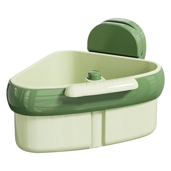 Triangle Corner Sink Rack with Suction Cup for Holding Sponges and Waste
