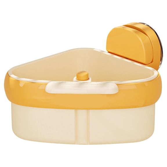 Triangle Corner Sink Rack with Suction Cup for Holding Sponges and Waste