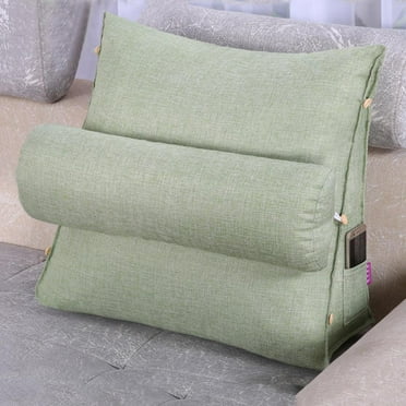 Triangle Cushion Back Wedge Cushion, Adjustable Back Wedge Pillow with Pockets Sofa Bed Office Chair Rest Waist Neck Support