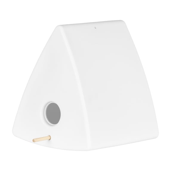 Dalya Triangle Decorative Birdhouse White
