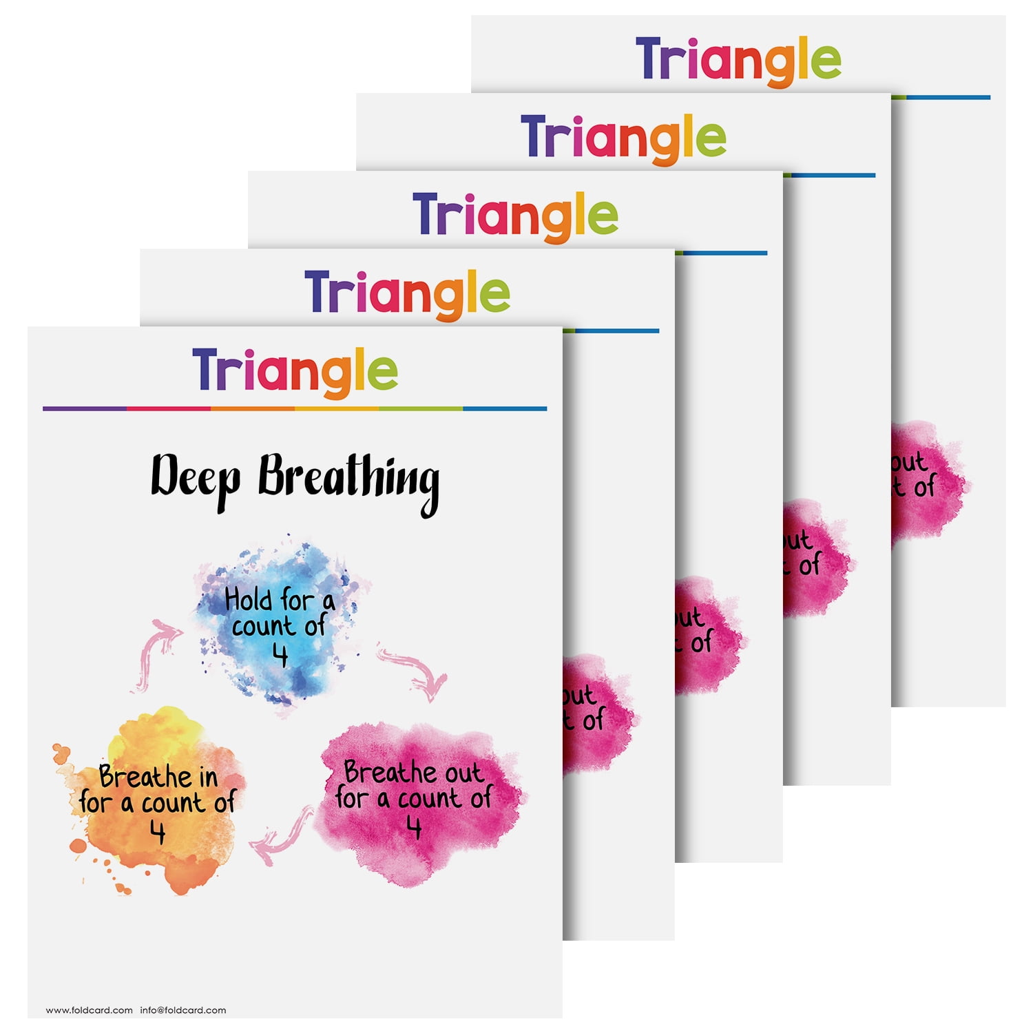 Triangle Deep Breathing Calming Corner Poster Feelings Emotions