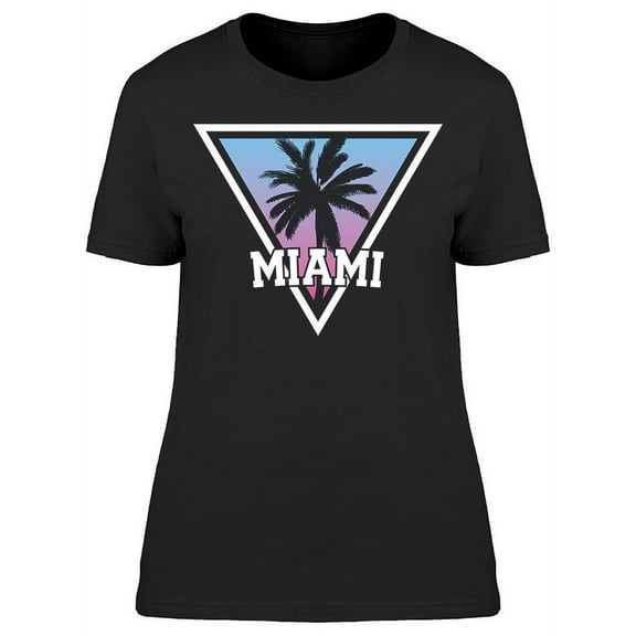 Triangle Design, Miami Palm T-Shirt Women -Image by Shutterstock, Female Small