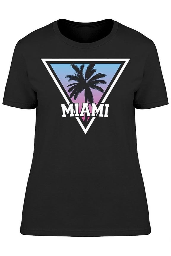 Triangle Design, Miami Palm T-Shirt Women -Image by Shutterstock, Female Small