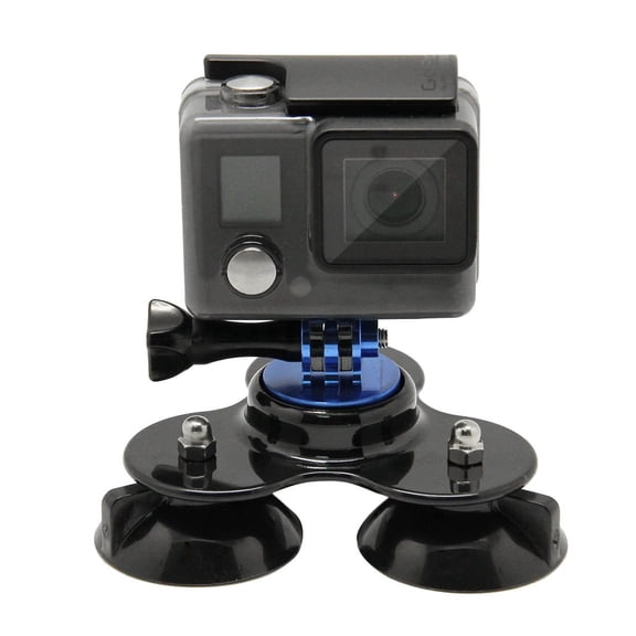 Triangle Direction Suction Cup Mount with Tripod Mount + Handle Screw for GoPro, Insta360, DJI and