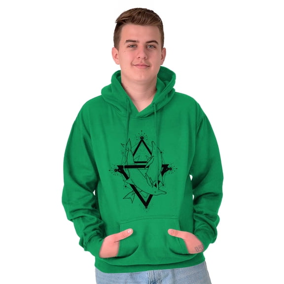 Triangle Dolphin Symbol Spirit Animal Hoodie Sweatshirt Women Men Brisco Brands S