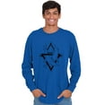 thumbnail image 1 of Triangle Dolphin Symbol Spirit Animal Plus Size Long Sleeve Graphic Tee Shirt Brisco Brands 3X, 1 of 5