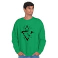thumbnail image 1 of Triangle Dolphin Symbol Spirit Animal Sweatshirt for Men or Women Brisco Brands L, 1 of 6
