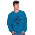 thumbnail image 1 of Triangle Dolphin Symbol Spirit Animal Sweatshirt for Men or Women Brisco Brands X, 1 of 6