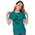 thumbnail image 1 of Triangle Dolphin Symbol Spirit Animal Women's T Shirt Ladies Tee Brisco Brands M, 1 of 6