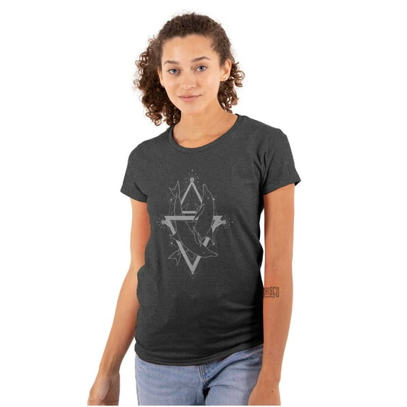 Triangle Dolphin Symbol Spirit Animal Womens Slim Fit Graphic Tee Brisco Brands S