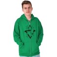thumbnail image 1 of Triangle Dolphin Symbol Spirit Animal Zip Up Hoodie Men's Women's Brisco Brands M, 1 of 6