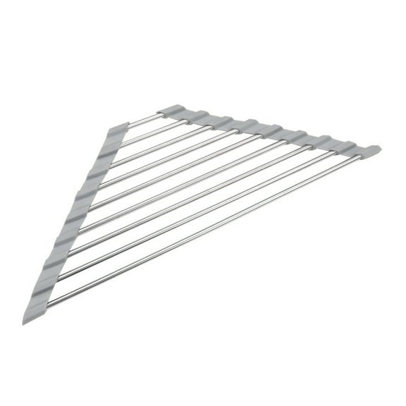 Triangle Drain Rack Sponge Holder Clothes Drying Sink Drainer Foldable Dish 2 Pieces