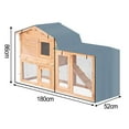 thumbnail image 1 of Triangle Dust Cover For Rabbit Hutch Heavy Duty Fabric For Outdoor Protection, 1 of 3