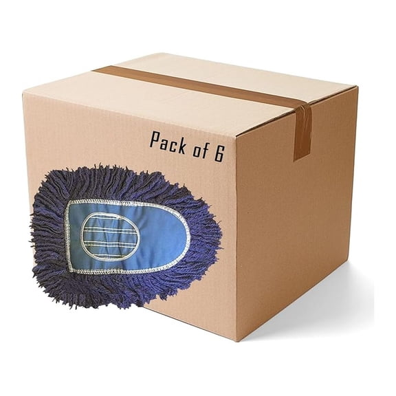 Triangle Dust Mop Heads-6 Pack-Blue