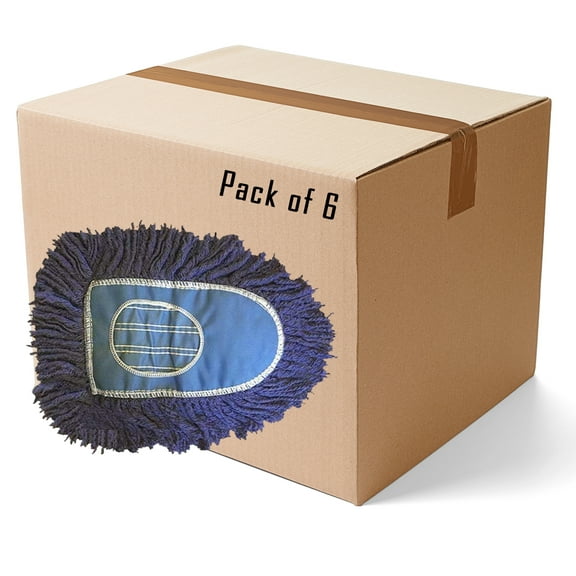 Triangle Dust Mop Heads-6 Pack-Blue