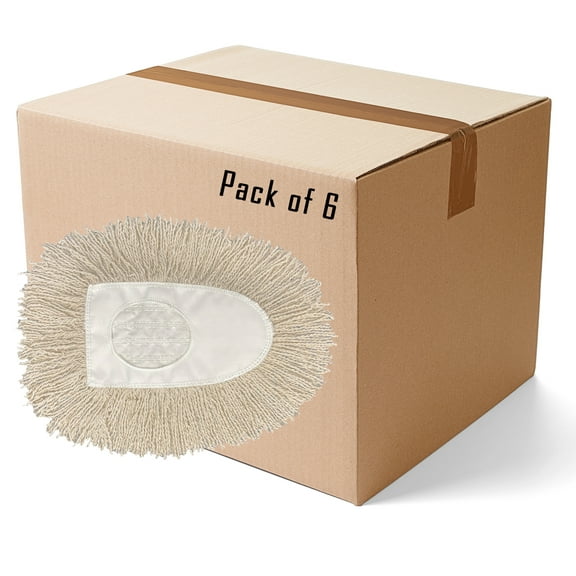 Triangle Dust Mop Heads-6 Pack-White