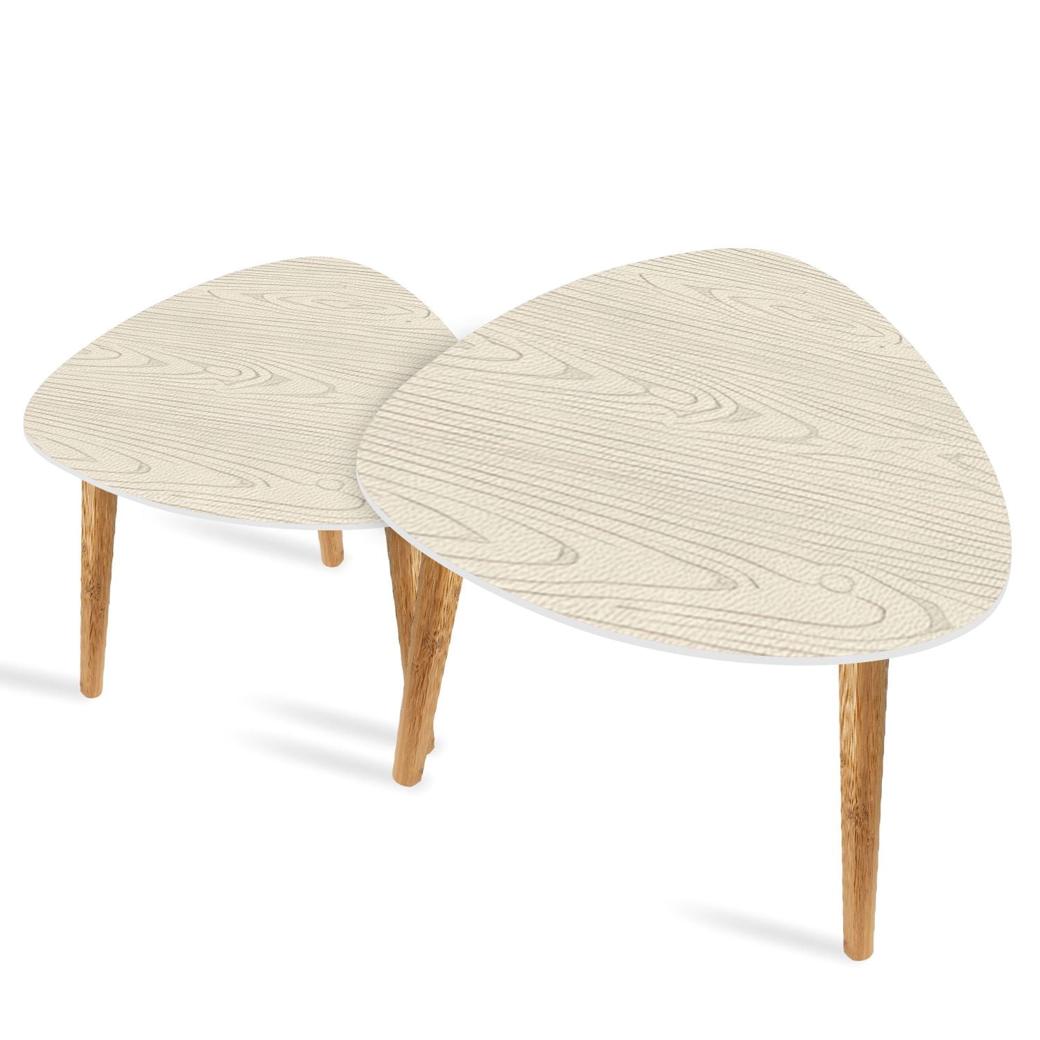Triangle End Tables Set of 2 Seamless pattern wood monochrome for label ...