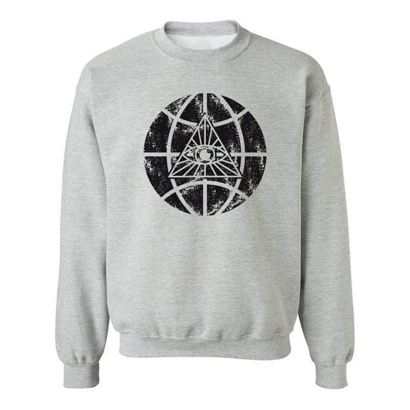 Triangle Eye In A Ball Sweatshirt Men -SPIdeals Designs, Male Medium