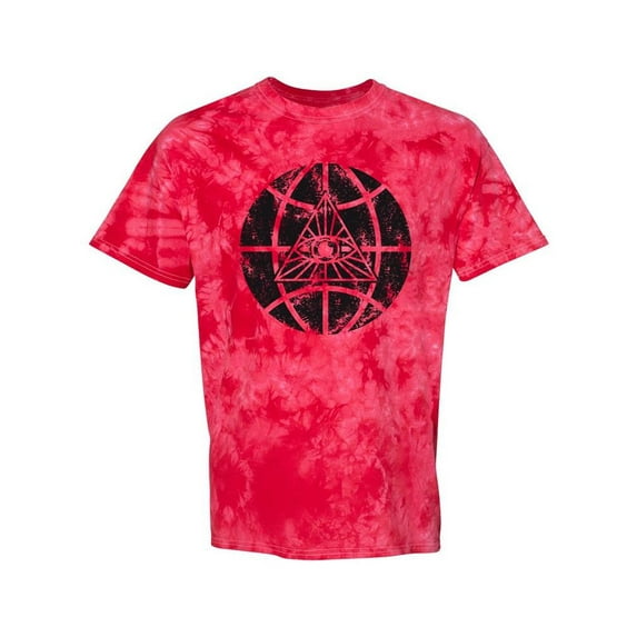Triangle Eye In A Ball Tie Dye Crystal Men -SPIdeals Designs, Male Small