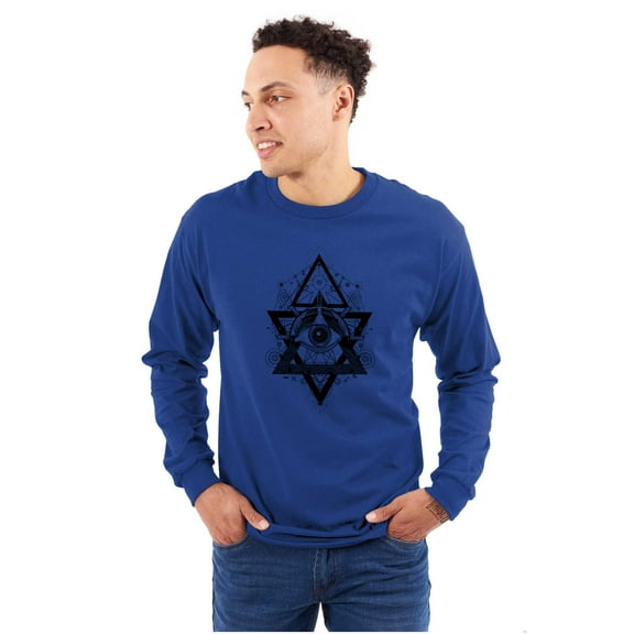 Triangle Eye Star Symbolic Spirit Long Sleeve TShirt Men Women Brisco Brands X