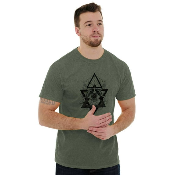 Triangle Eye Star Symbolic Spirit Plus Size Crewneck Graphic Tee Shirt Brisco Brands 2X