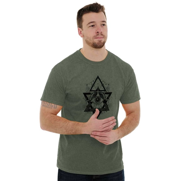 Triangle Eye Star Symbolic Spirit Plus Size Crewneck Graphic Tee Shirt Brisco Brands 3X