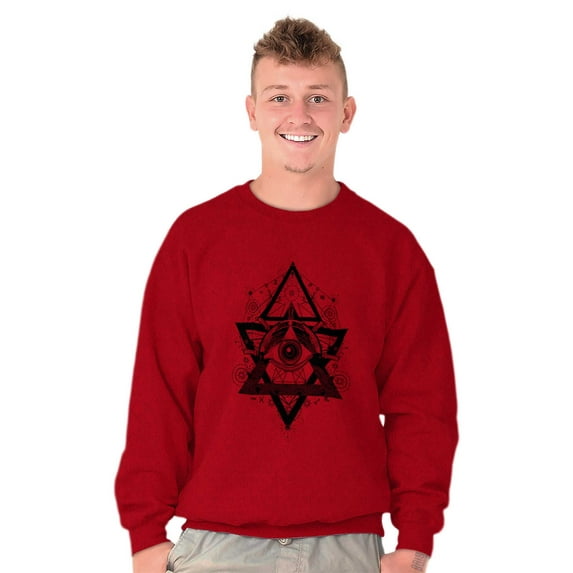 Triangle Eye Star Symbolic Spirit Sweatshirt for Men or Women Brisco Brands 2X