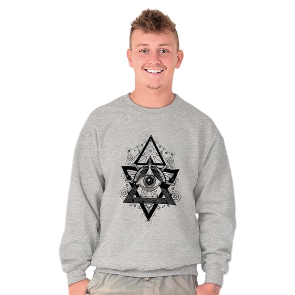 Triangle Eye Star Symbolic Spirit Sweatshirt for Men or Women Brisco Brands L