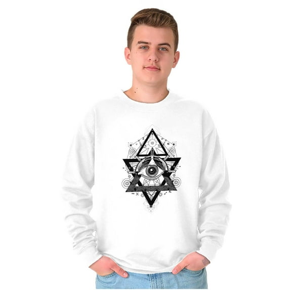 Triangle Eye Star Symbolic Spirit Unisex Plus Fleece Graphic Sweatshirt Brisco Brands 5X