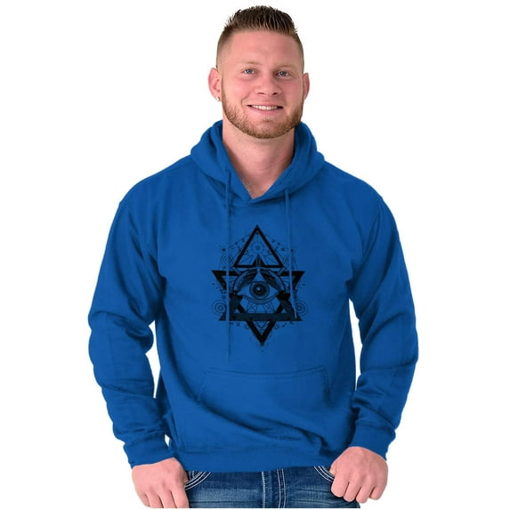 Triangle Eye Star Symbolic Spirit Unisex Plus Fleece Graphic Hoodie Brisco Brands 2X
