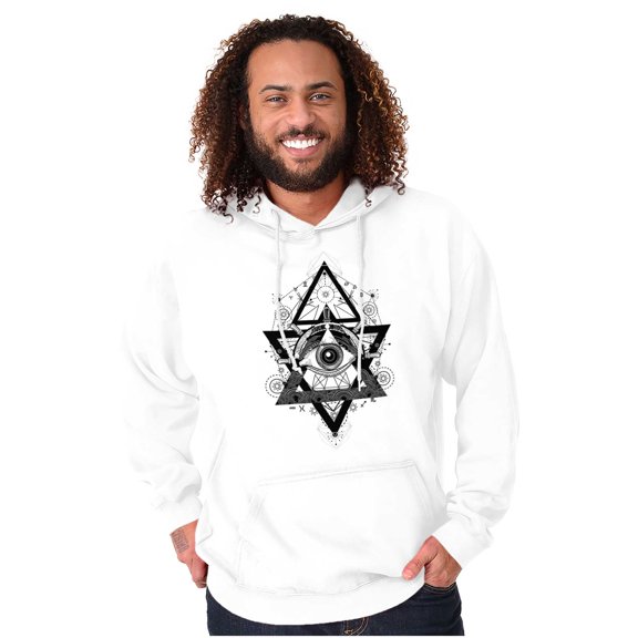 Triangle Eye Star Symbolic Spirit Unisex Plus Fleece Graphic Hoodie Brisco Brands 3X