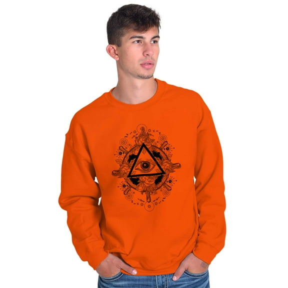 Triangle Eye Wheel Symbolic Spirit Sweatshirt for Men or Women Brisco Brands S