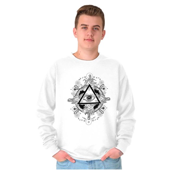 Triangle Eye Wheel Symbolic Spirit Sweatshirt for Men or Women Brisco Brands X