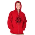 thumbnail image 1 of Triangle Eye Wheel Symbolic Spirit Unisex Fleece Graphic Zip Up Hoodie Brisco Brands 2X, 1 of 5