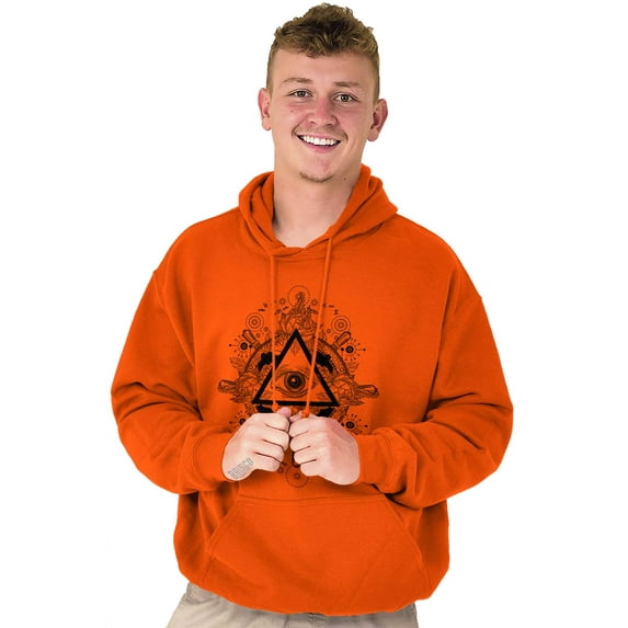 Triangle Eye Wheel Symbolic Spirit Unisex Plus Fleece Graphic Hoodie Brisco Brands 2X
