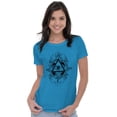 thumbnail image 1 of Triangle Eye Wheel Symbolic Spirit Womens Slim Fit Graphic Tee Brisco Brands X, 1 of 5