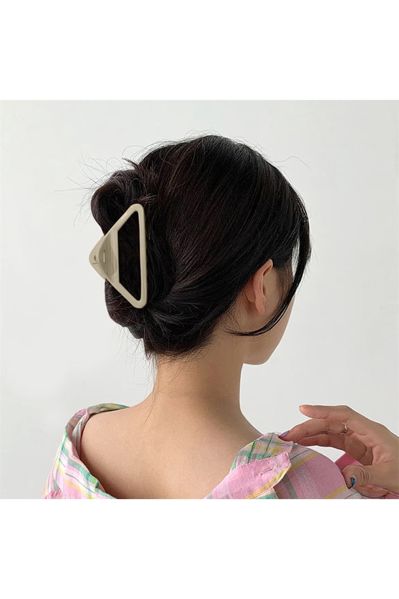 Triangle Face Grips Barrettes for Everyday Use Fashionable Back Hair Clips Home Commute Accessory