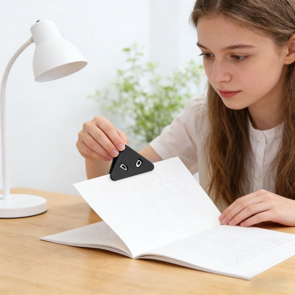 Triangle File Corner Clip Page Corner Holder Book Corner Protector for Document Paper Book Page Anti Curling Storage