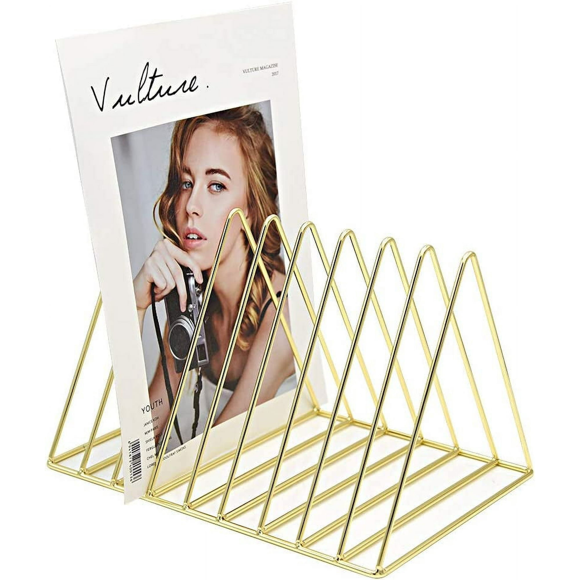 Triangle File Folder Racks and Magazine Holder,9 Lattice Metal ...